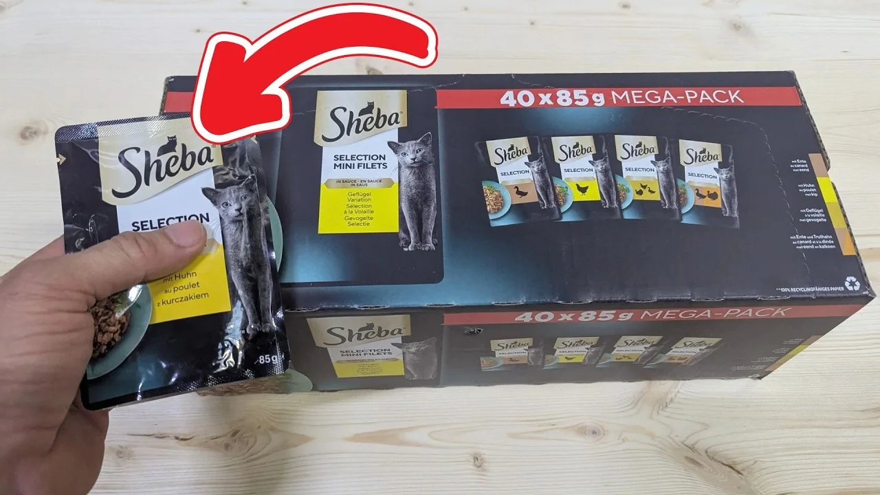 Video: SHEBA Adult Katzennassfutter Geflügel in Sauce
