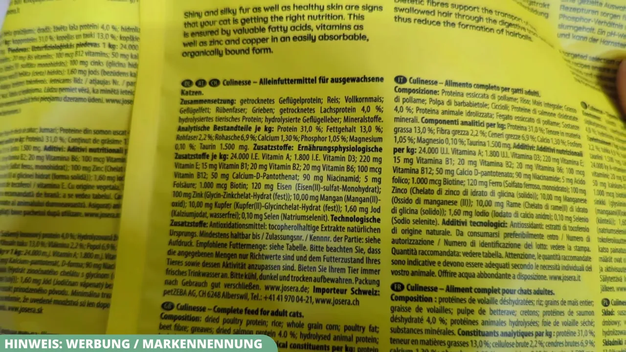 Die Zusammensetzung verzichtet vollständig auf glutenhaltiges Getreide, Soja, Zucker sowie künstliche Zusätze.