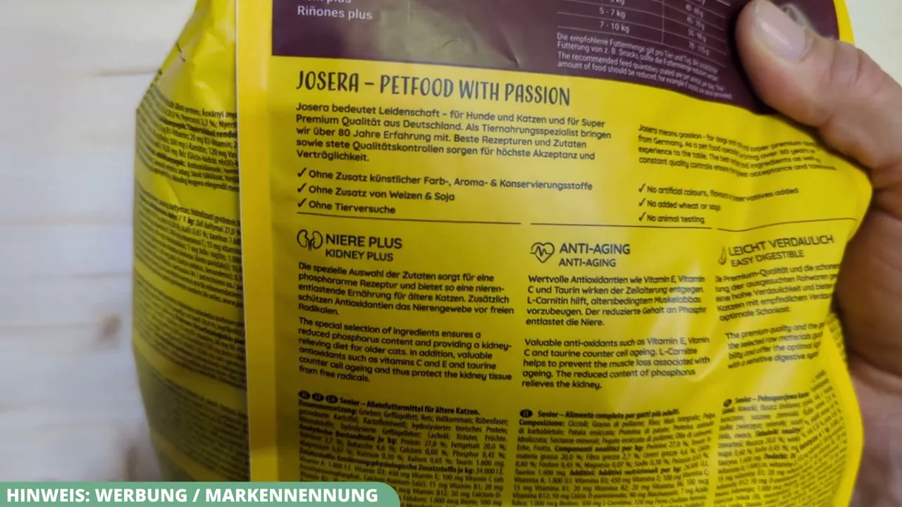 Ein reduzierter Phosphorgehalt und zugesetzte Antioxidantien unterstützen die Nierenfunktion von Seniorkatzen.