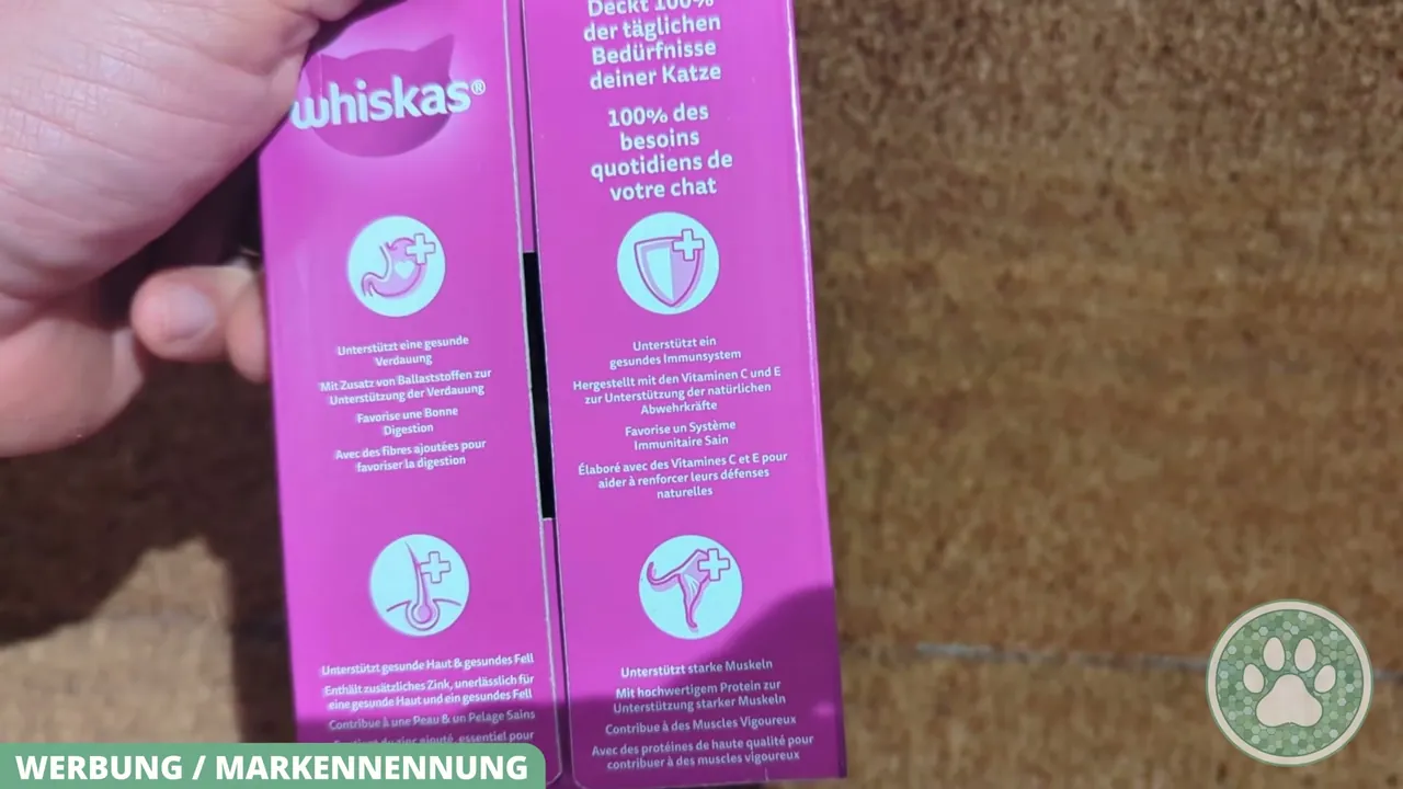 Zusätze wie Zink sowie Vitamin C und E tragen zur Unterstützung von Immunsystem, Haut und Fell bei.